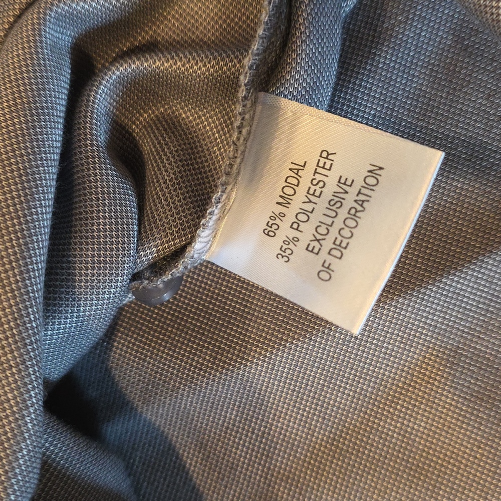 Tailorbyrd NWT Men's Gray Performance‎ Long Sleeve Modal Polo Shirt XL - Picture 8 of 13